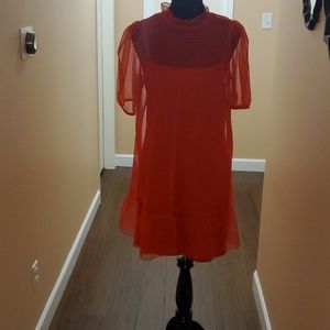 H&m organza mini red dress
